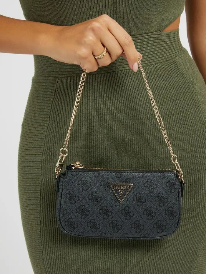 Women Noelle 4g Logo Mini Crossbody Bag Grey Guess Crossbody Bags