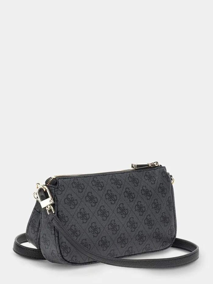 Women Noelle 4g Logo Mini Crossbody Bag Grey Guess Crossbody Bags