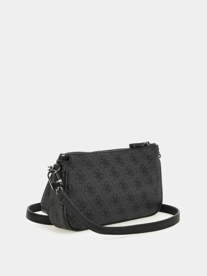 Women Noelle 4g Logo Mini Crossbody Bag Grey Guess Crossbody Bags