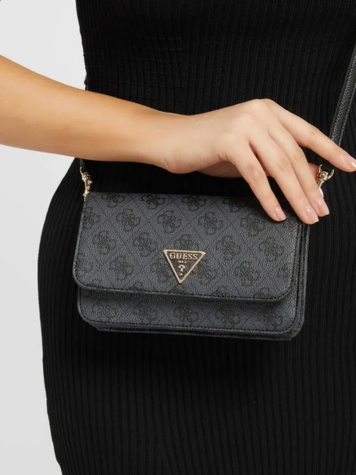 Women Noelle 4g Logo Mini Crossbody Black Multi Guess Crossbody Bags