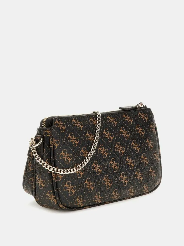 Women Noelle 4g Logo Mini Crossbody Brown Guess Crossbody Bags