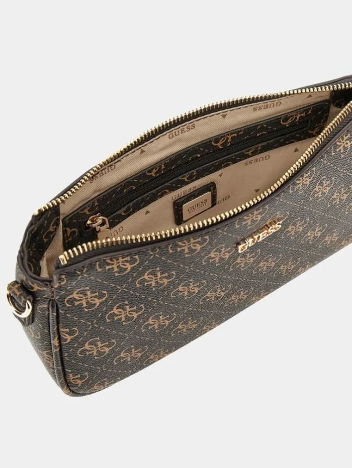Women Noelle 4g Logo Mini Crossbody Brown Guess Crossbody Bags