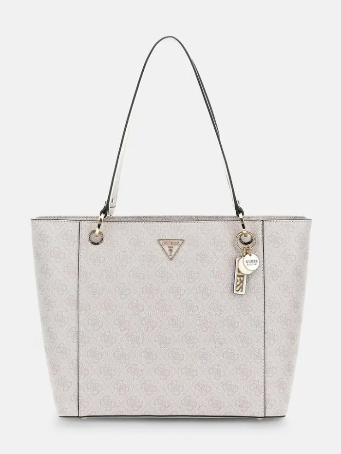 Women Noelle 4g Logo Shopper White Multi Guess Shoppers