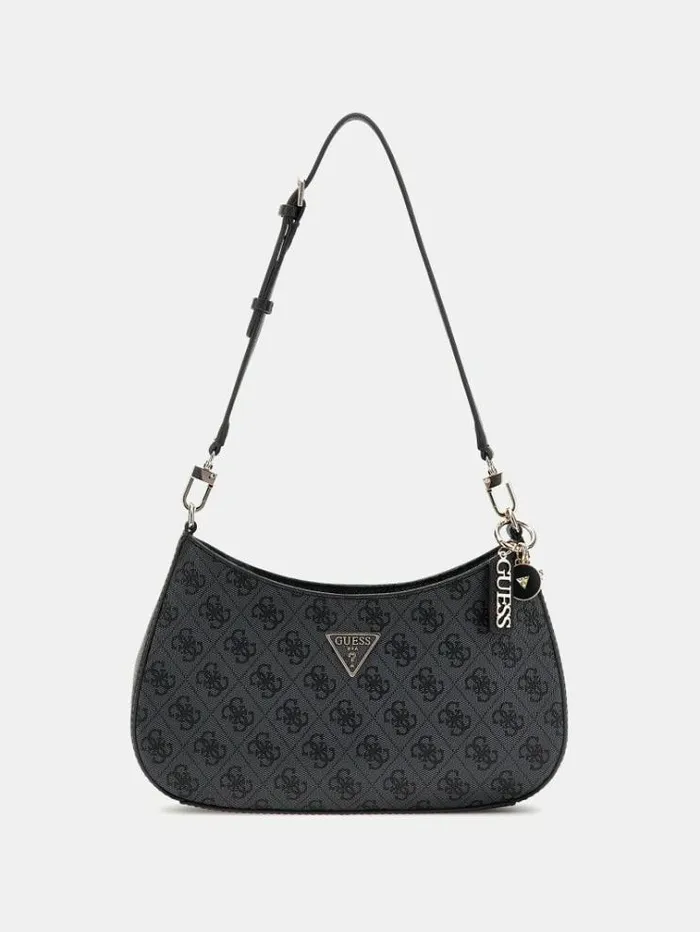 Women Noelle 4g Logo Shoulder Bag Black Guess Shoulder Bags