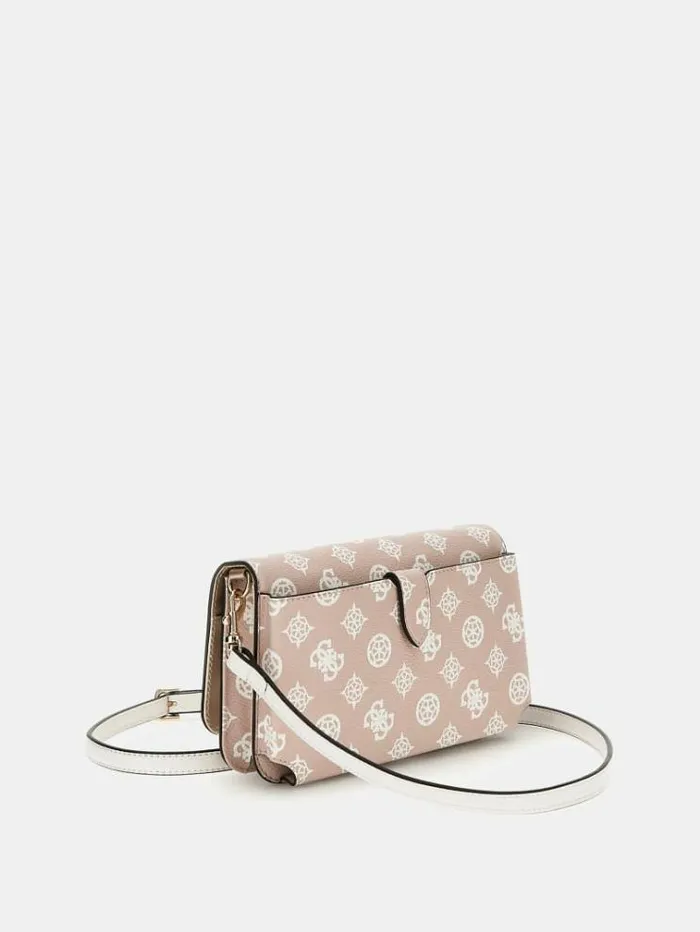 Women Noelle 4g Peony Logo Mini Crossbody Multi Pink Guess Crossbody Bags