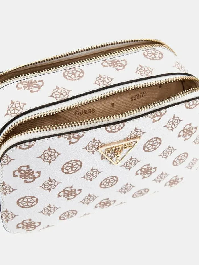 Women Noelle 4g Peony Logo Mini Crossbody White Multi Guess Crossbody Bags