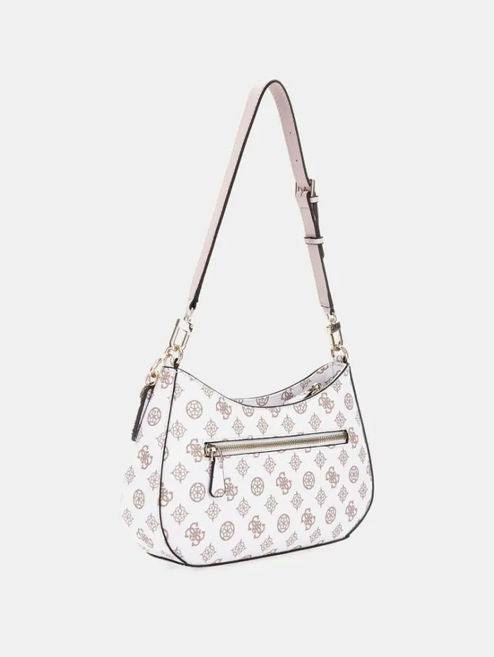 Women Noelle 4g Peony Logo Shoulder Bag White Multi Guess Shoulder Bags