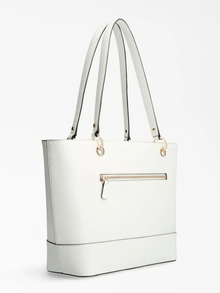 Women Noelle Logo Charm Shopper White Guess Shoppers