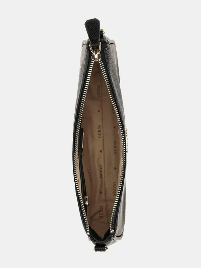Women Noelle Saffiano Mini Crossbody Bag Black Guess Crossbody Bags