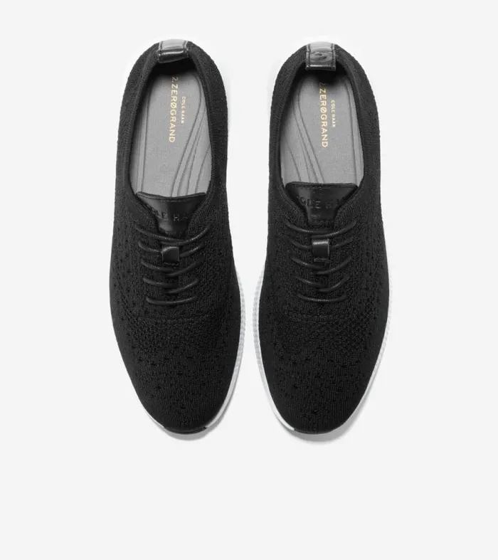 Women Oxfords Cole Haan 2ZERGRAND Stitchlite Wingtip Oxfords Black Stitchlitetradeoptic White