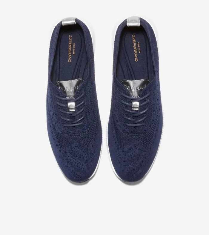 Women Oxfords Cole Haan 2ZERGRAND Stitchlite Wingtip Oxfords Marine Blue Stitchlitetradewhite