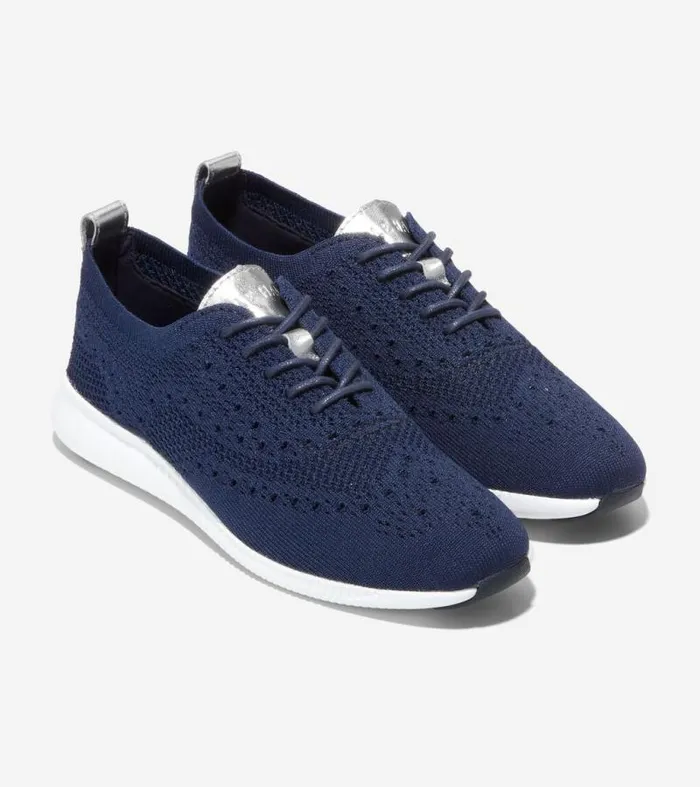 Women Oxfords Cole Haan 2ZERGRAND Stitchlite Wingtip Oxfords Marine Blue Stitchlitetradewhite