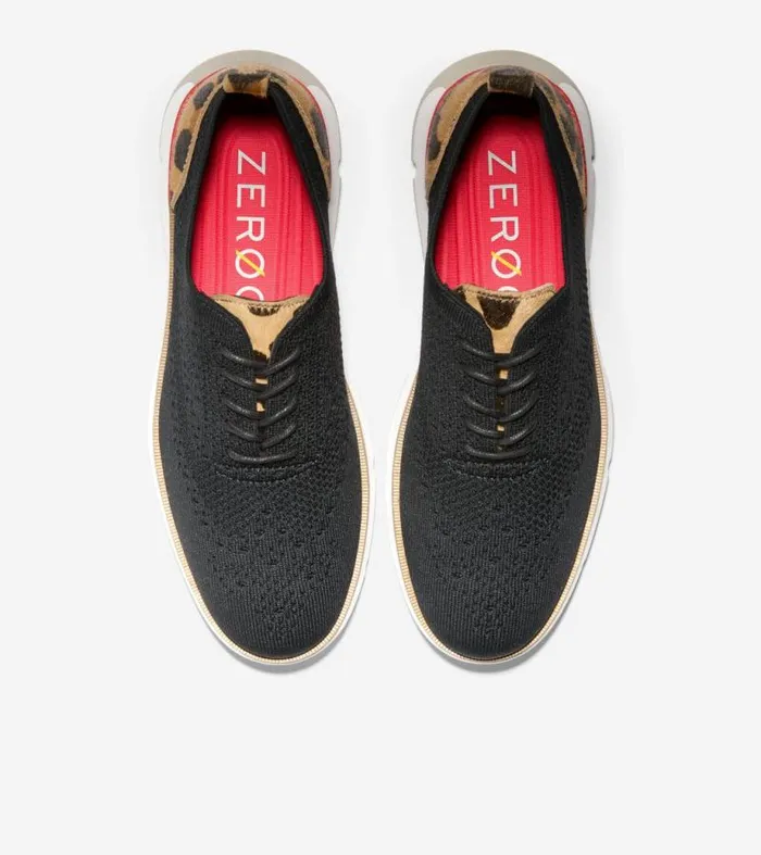 Women Oxfords Cole Haan 4ZERGRAND Stitchlite Oxfords Black Stitchlitetradejaguar Haircalf
