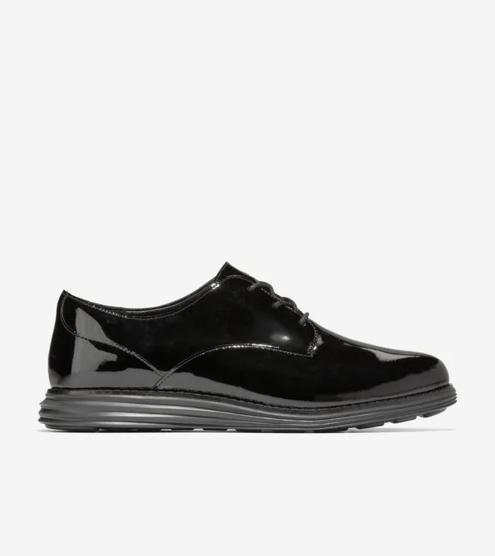 Women Oxfords Cole Haan riginalGrand Plain Toe Oxfords Black Patent