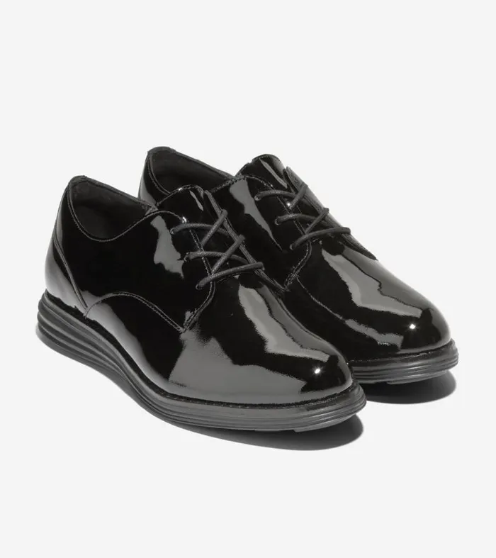 Women Oxfords Cole Haan riginalGrand Plain Toe Oxfords Black Patent