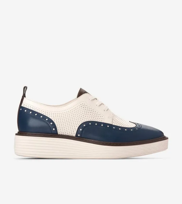 Women Oxfords Cole Haan riginalGrand Platform Wingtip Oxfords Blue Wing Tealivory Women Oxfords Cole Haan riginalGrand Platform Wingtip Oxfords Blue Wing Tealivory