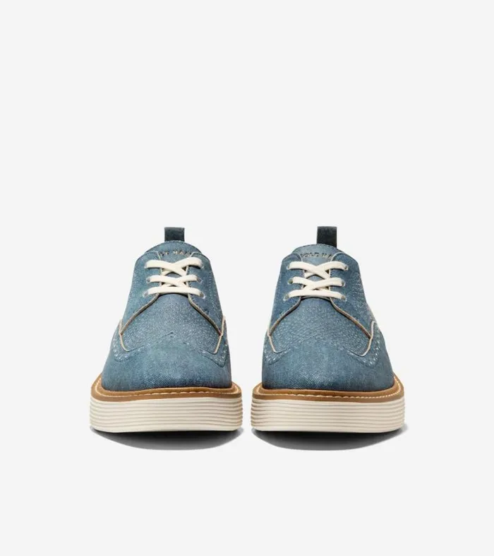 Women Oxfords Cole Haan riginalGrand Platform Wingtip Oxfords Denimivory
