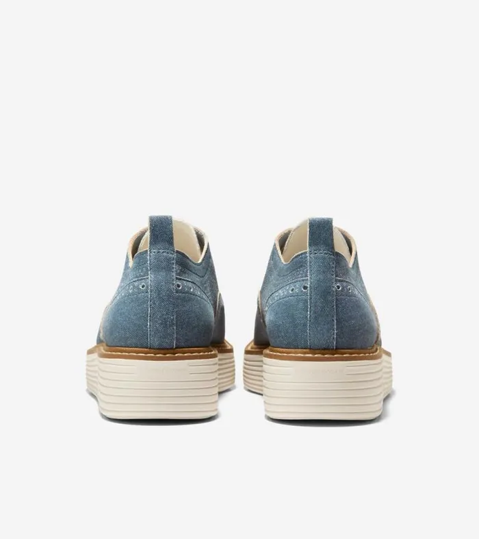 Women Oxfords Cole Haan riginalGrand Platform Wingtip Oxfords Denimivory