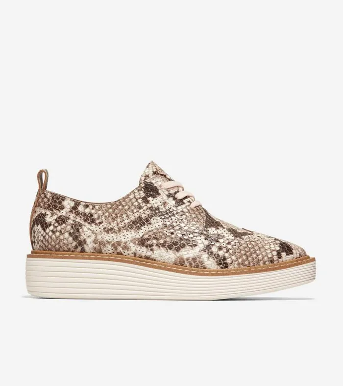 Women Oxfords Cole Haan riginalGrand Platform Wingtip Oxfords Sandollar Snake Printivory Women Oxfords Cole Haan riginalGrand Platform Wingtip Oxfords Sandollar Snake Printivory