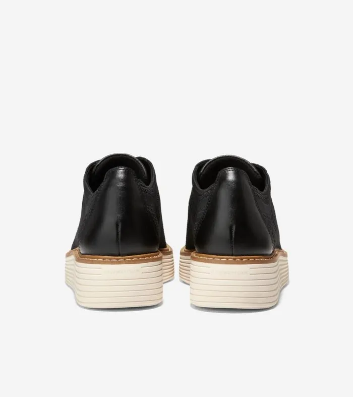 Women Oxfords Cole Haan riginalGrand Stitchlite Platform Wingtip Oxfords Black Stitchlitetradeivory