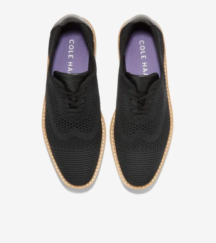 Women Oxfords Cole Haan riginalGrand Stitchlite Platform Wingtip Oxfords Black Stitchlitetradeivory