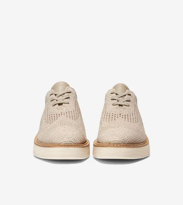 Women Oxfords Cole Haan riginalGrand Stitchlite Platform Wingtip Oxfords Rye Knitivory Stitchlitetrade