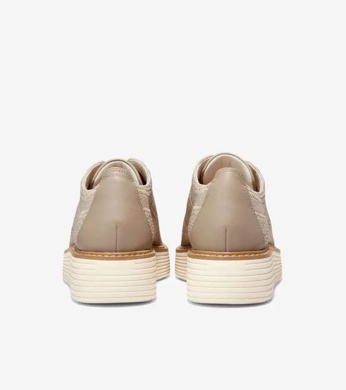 Women Oxfords Cole Haan riginalGrand Stitchlite Platform Wingtip Oxfords Rye Knitivory Stitchlitetrade