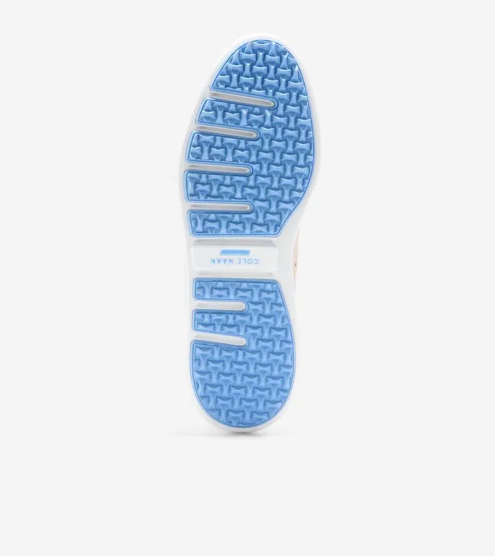 Women Oxfords Cole Haan riginalGrand Waterproof Shortwing Golf Shoes Bleached Tanvista Blue