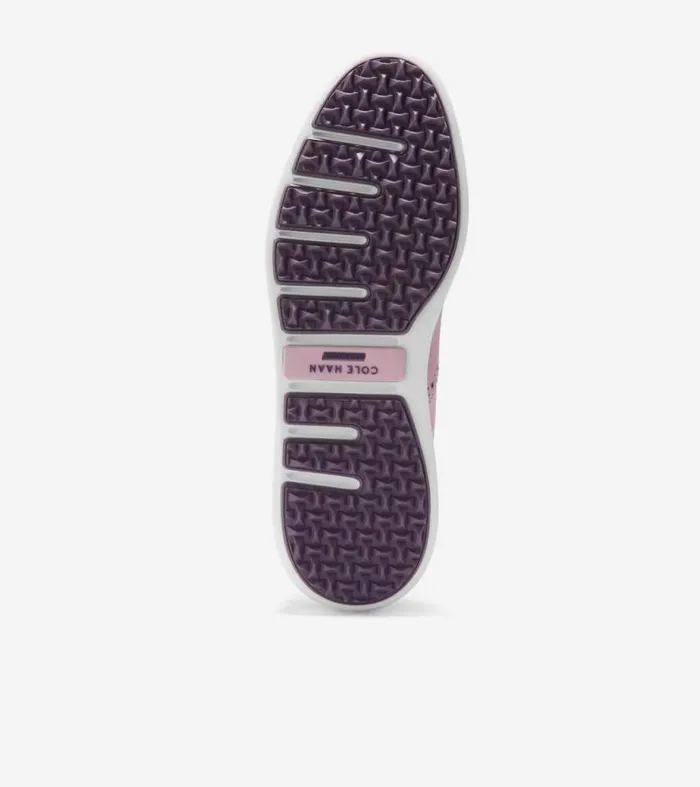 Women Oxfords Cole Haan riginalGrand Waterproof Shortwing Golf Shoes Mauve Shadowsplumoptic White