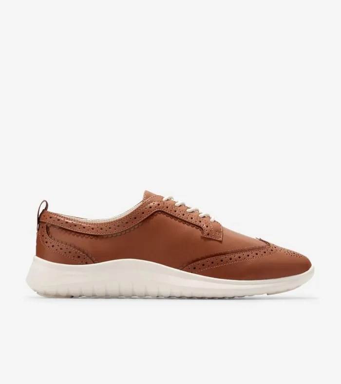 Women Oxfords Cole Haan ZERGRAND Meritt Wingtip Oxfords British Tan
