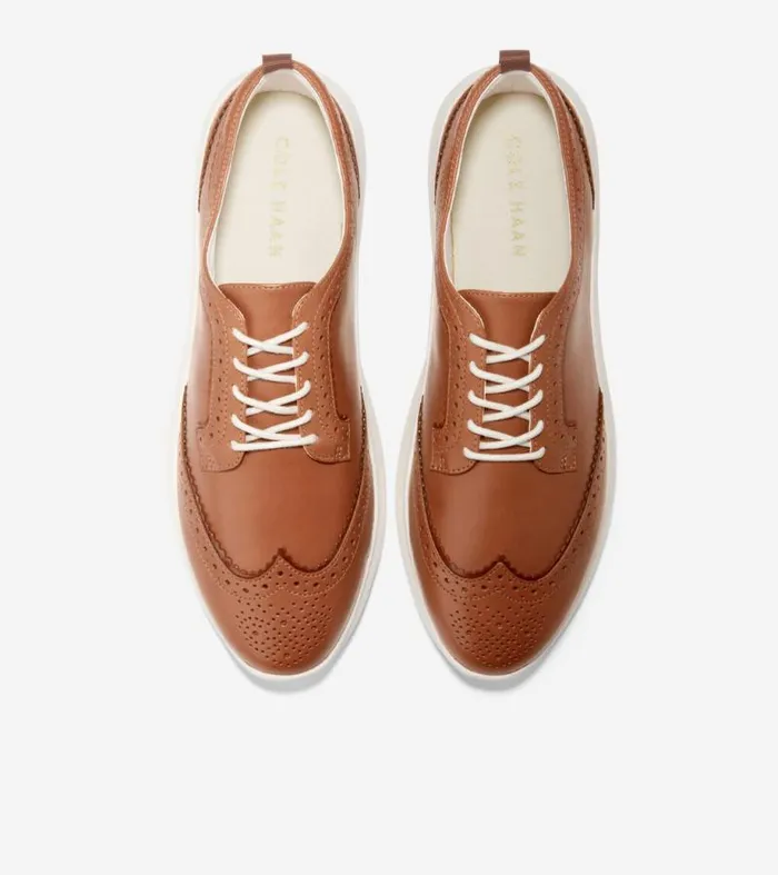 Women Oxfords Cole Haan ZERGRAND Meritt Wingtip Oxfords British Tan