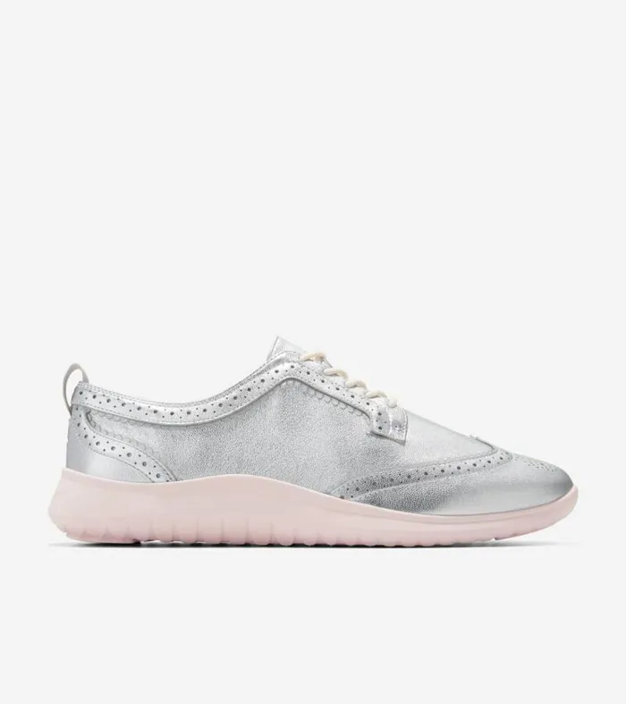 Women Oxfords Cole Haan ZERGRAND Meritt Wingtip Oxfords Silver Talcaprimrose Punk Women Oxfords Cole Haan ZERGRAND Meritt Wingtip Oxfords Silver Talcaprimrose Punk