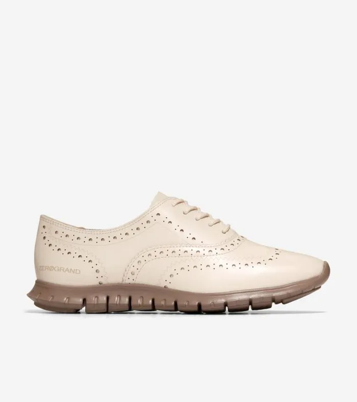 Women Oxfords Cole Haan ZERGRAND Wingtip Oxfords Birchirish Coffee