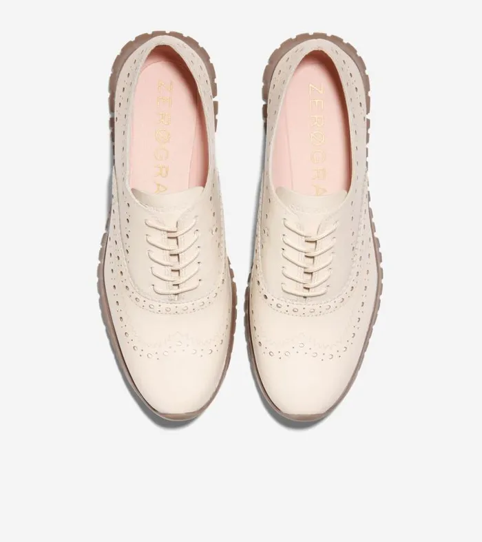Women Oxfords Cole Haan ZERGRAND Wingtip Oxfords Birchirish Coffee