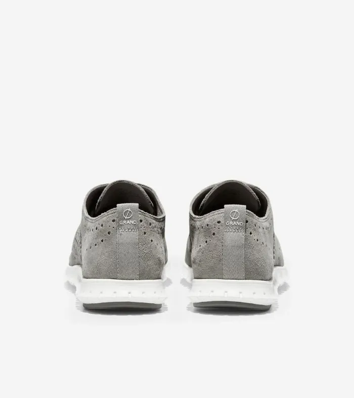 Women Oxfords Cole Haan ZERGRAND Wingtip Oxfords Ironstone Suedeoptic White