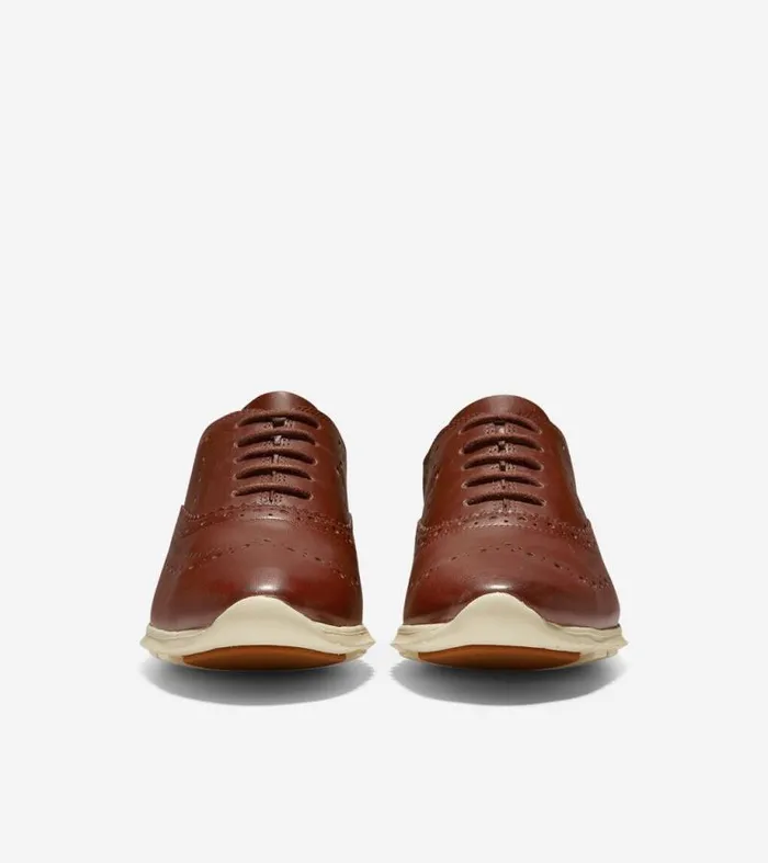 Women Oxfords Cole Haan ZERGRAND Wingtip Oxfords Woodbury Leatherivory