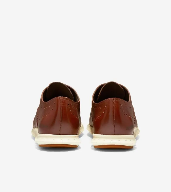 Women Oxfords Cole Haan ZERGRAND Wingtip Oxfords Woodbury Leatherivory