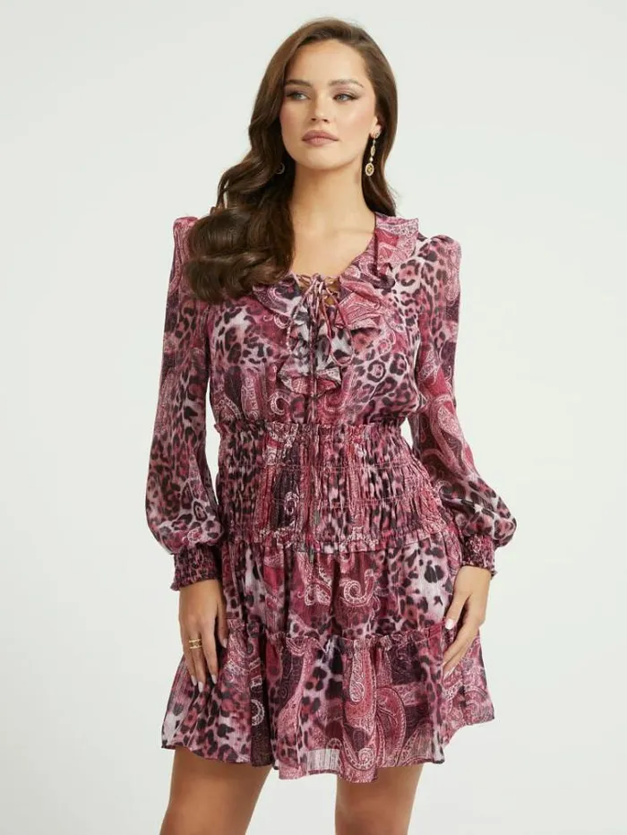 Women Paisley Print Dress Multi Purple Guess Dresses And Jumpsuits
