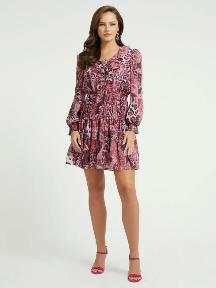 Women Paisley Print Dress Multi Purple Guess Dresses And Jumpsuits