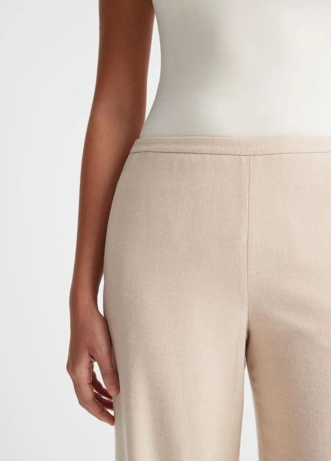 Women Pants and Shorts Vince Brushed Flannel WideLeg Pant Oat Milk