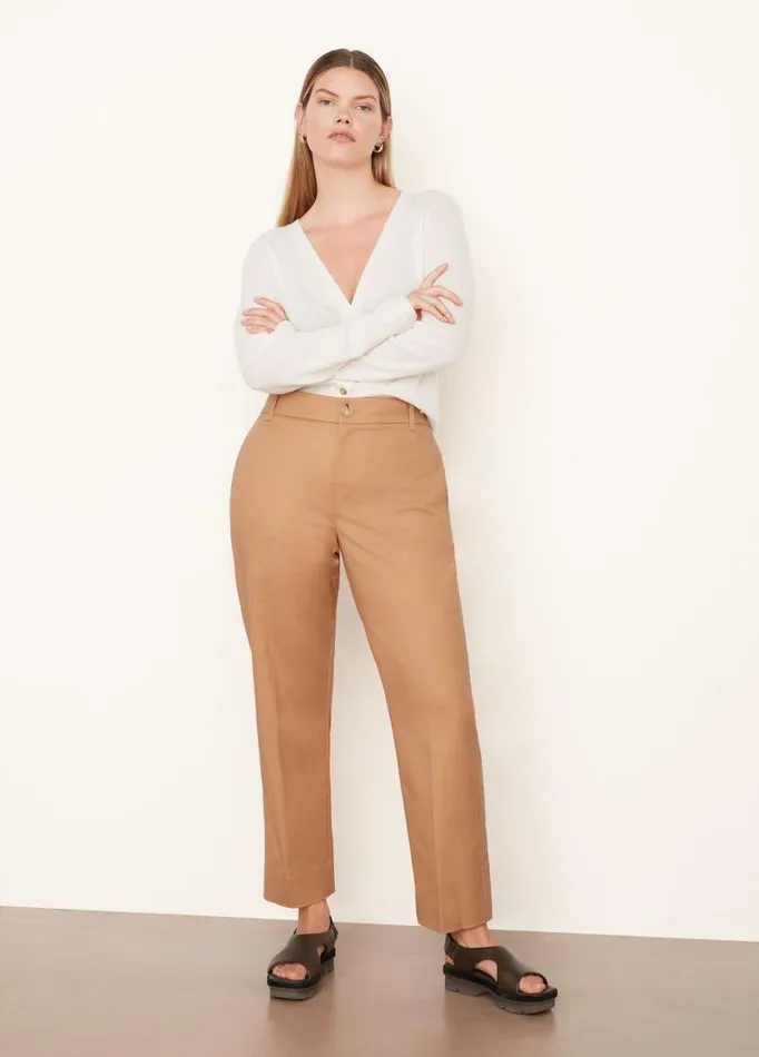 Women Pants and Shorts Vince Cigarette Trouser Almond