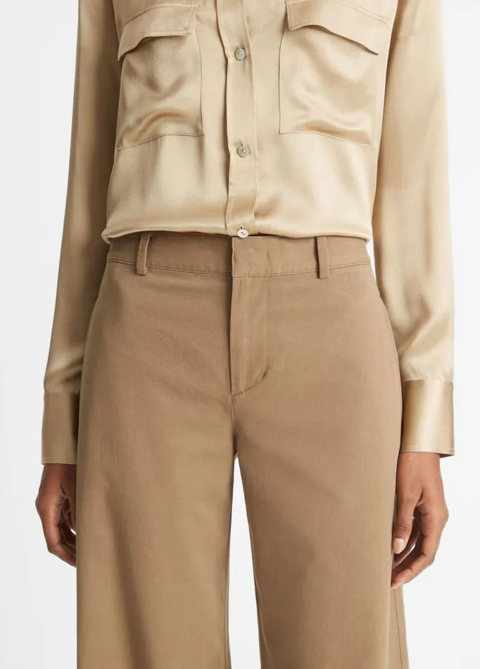 Women Pants and Shorts Vince Cotton WideLeg Pant Artichoke
