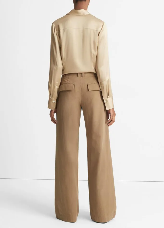 Women Pants and Shorts Vince Cotton WideLeg Pant Artichoke