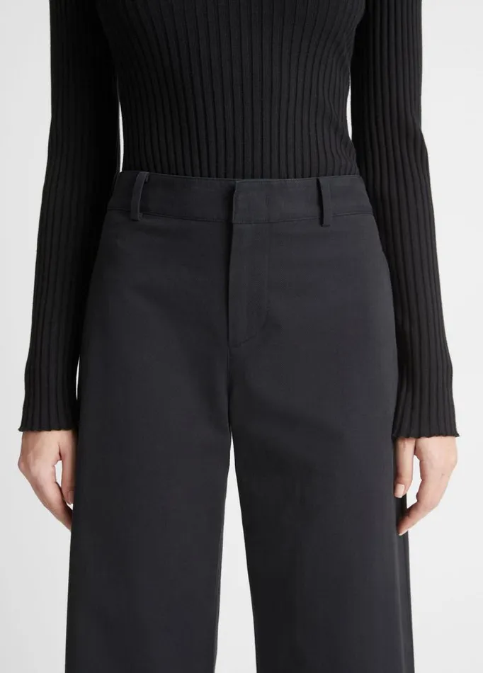 Women Pants and Shorts Vince Cotton WideLeg Pant Light Obsidian