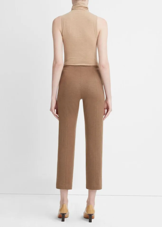 Women Pants and Shorts Vince Cozy WoolBlend MidRise StitchFront Pant Ristretto