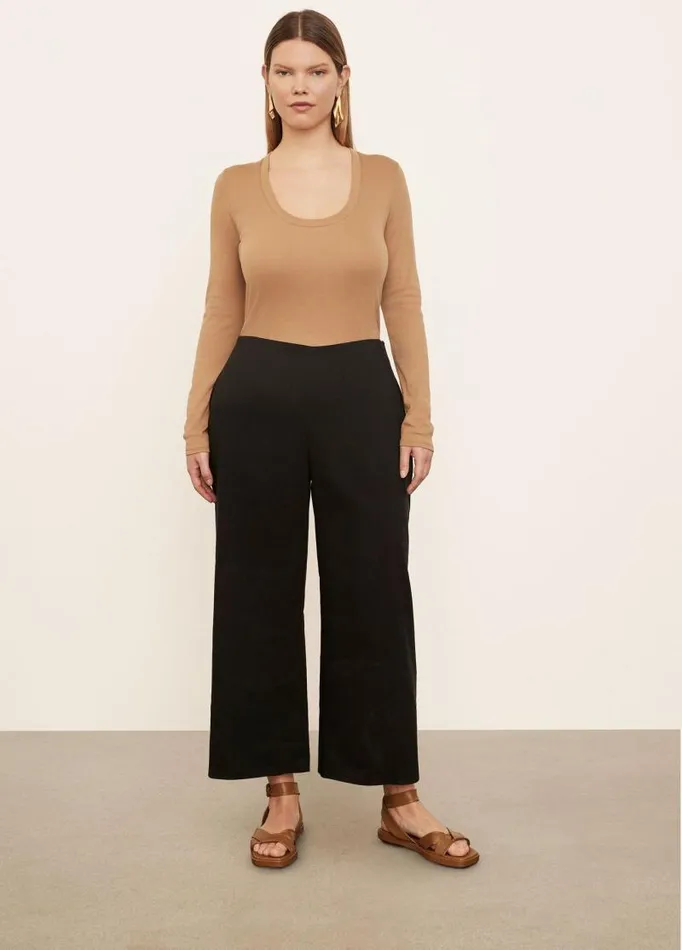 Women Pants and Shorts Vince Crop Wide Pant Black
