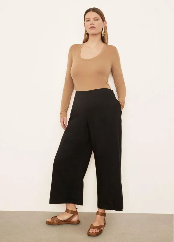 Women Pants and Shorts Vince Crop Wide Pant Black