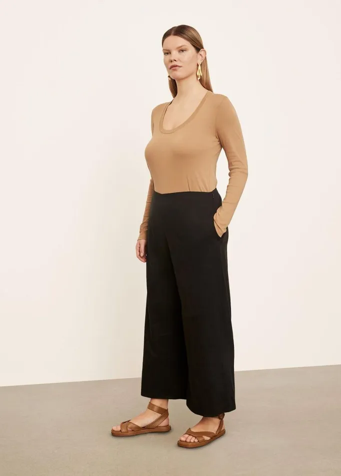 Women Pants and Shorts Vince Crop Wide Pant Black