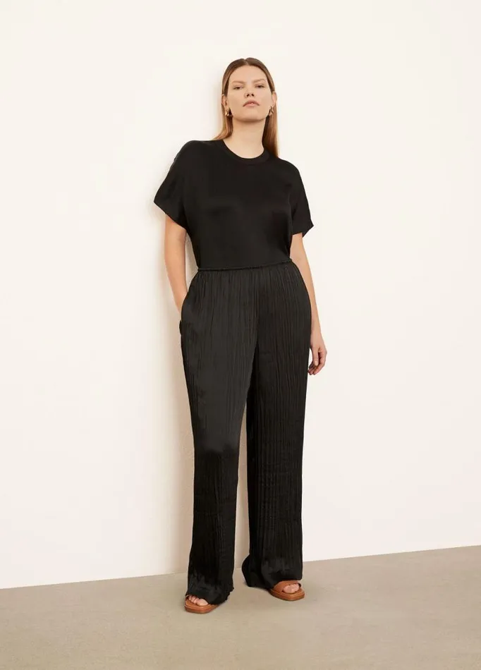 Women Pants and Shorts Vince Crushed PullOn Pant Black
