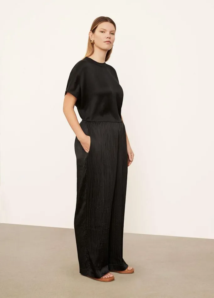 Women Pants and Shorts Vince Crushed PullOn Pant Black